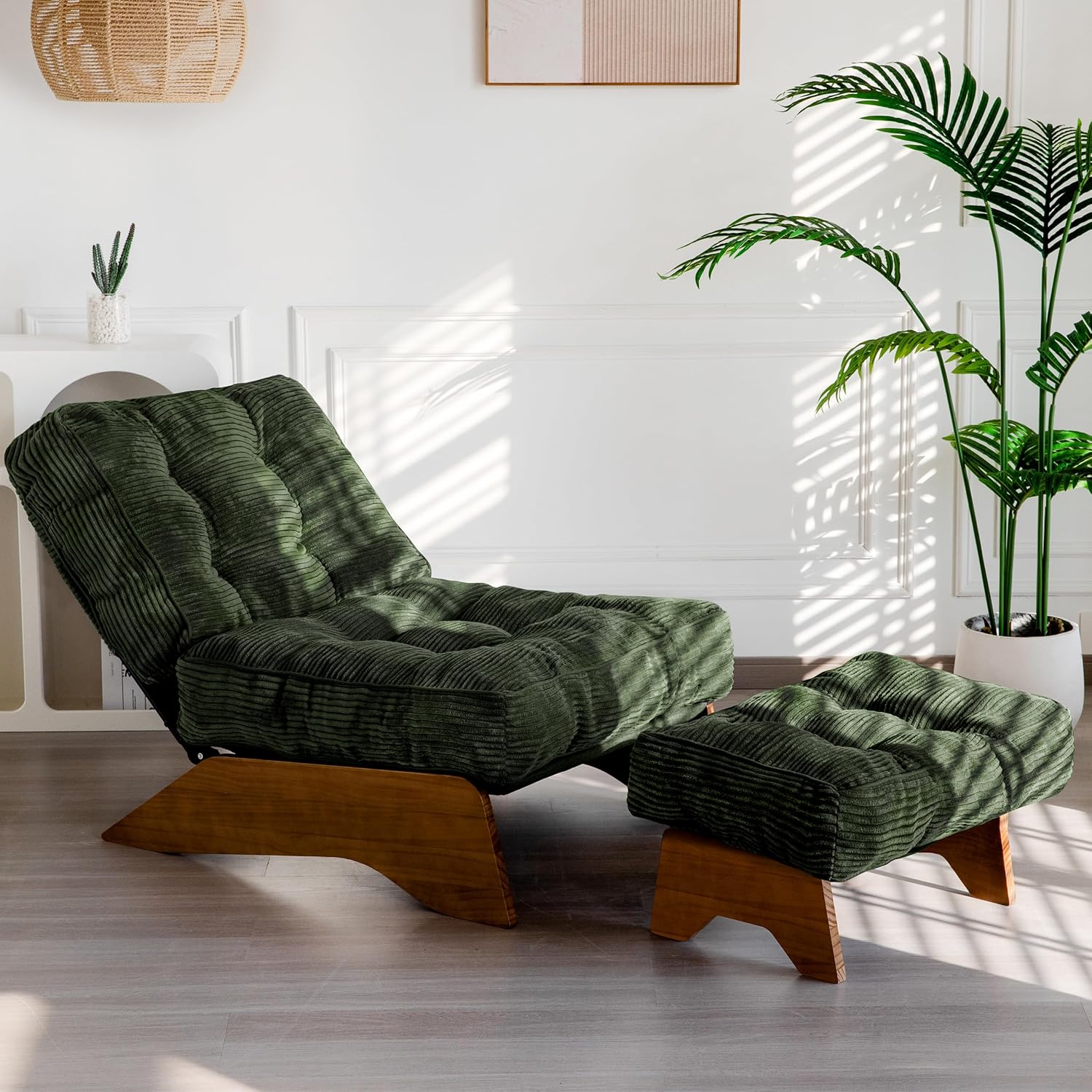 Adjustable reading chair with footrest