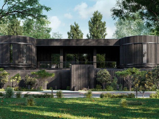 black house exterior