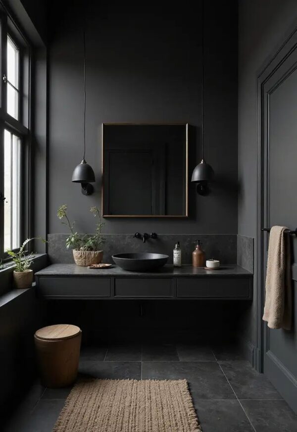 charcoal walls