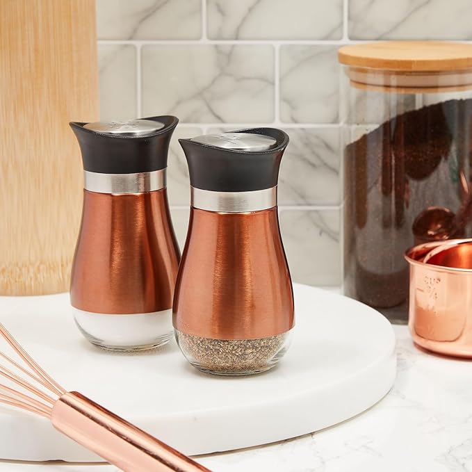 copper salt and pepper shakers