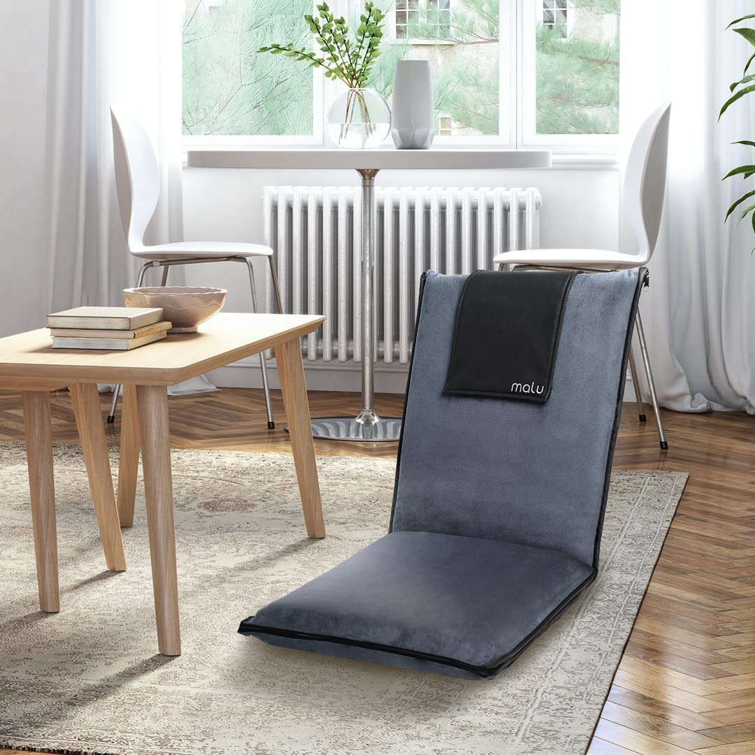 Muji floor chair portable folding chairs for yoga meditation seating with backrest convenient floor chairs with removable washable cover extra large stadium chair with backrest