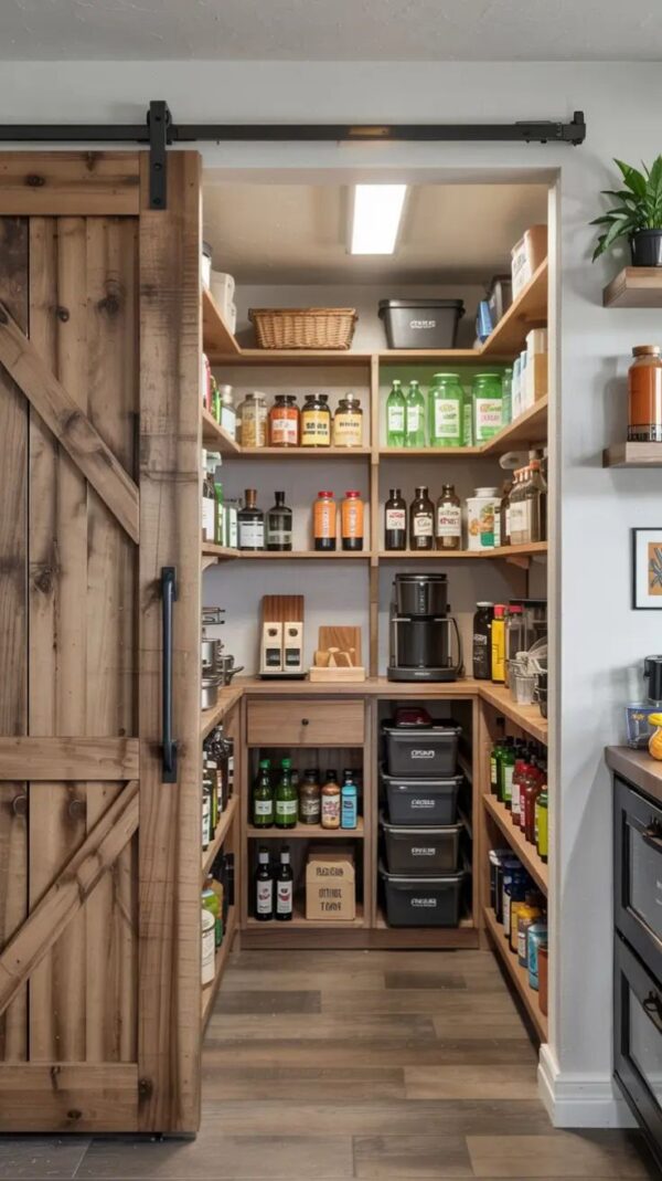 Rustic style pantry