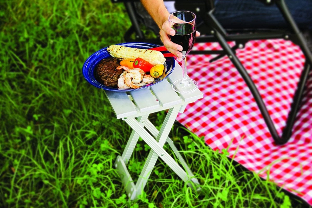 Miniature outdoor side table