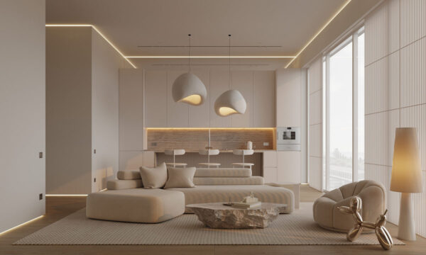 soft lightining in living room