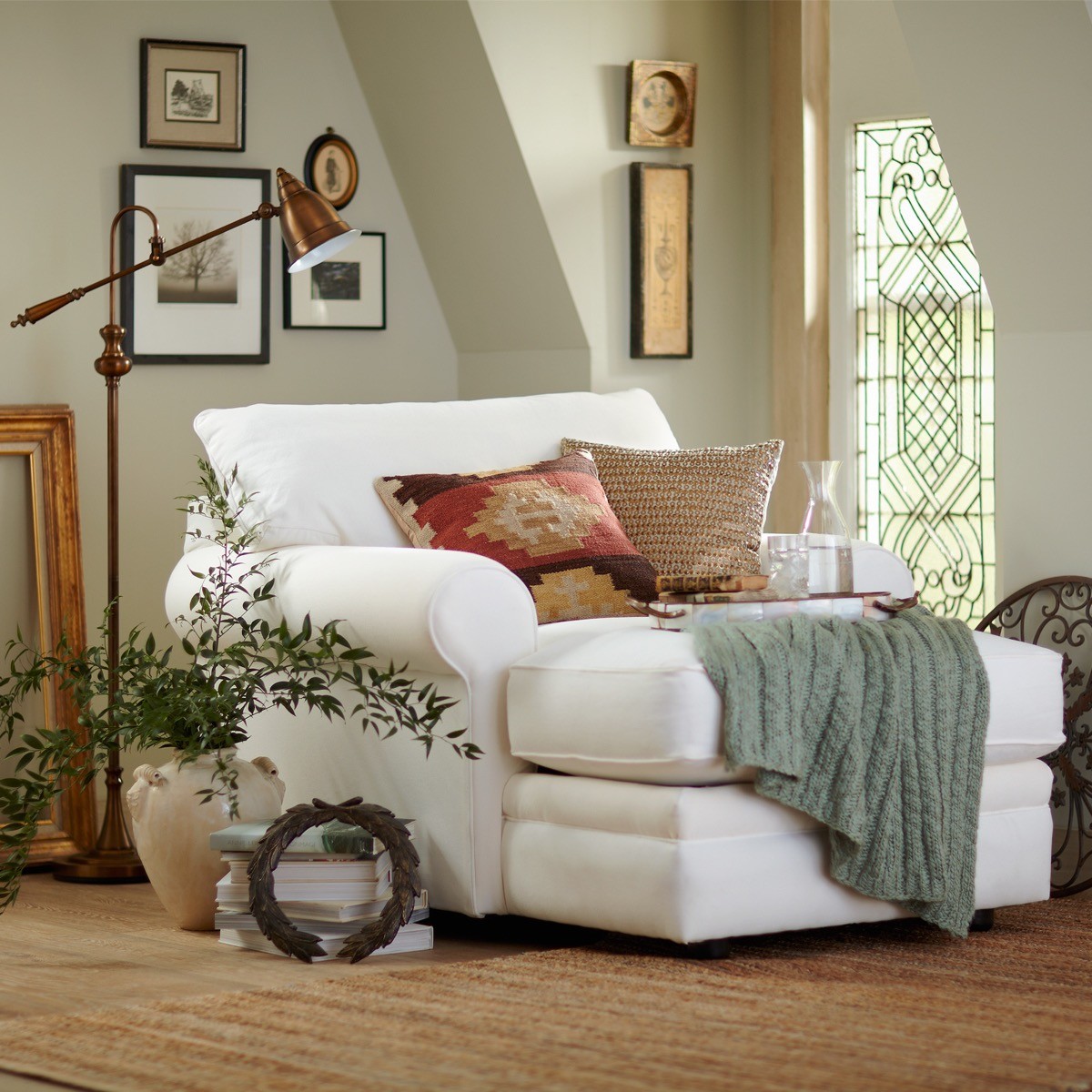 Oversized comfortable reading chair