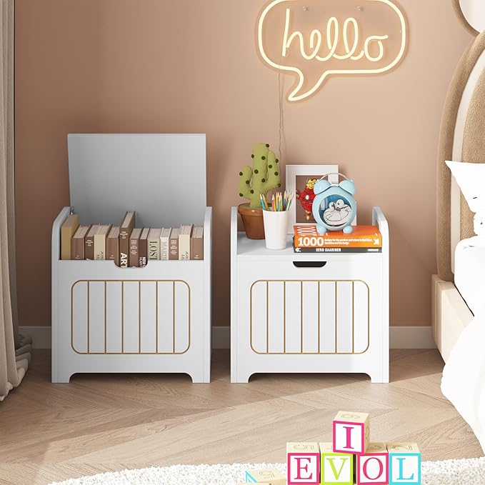 white wooden storage chest