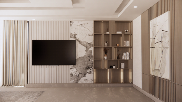 muted tv wall design